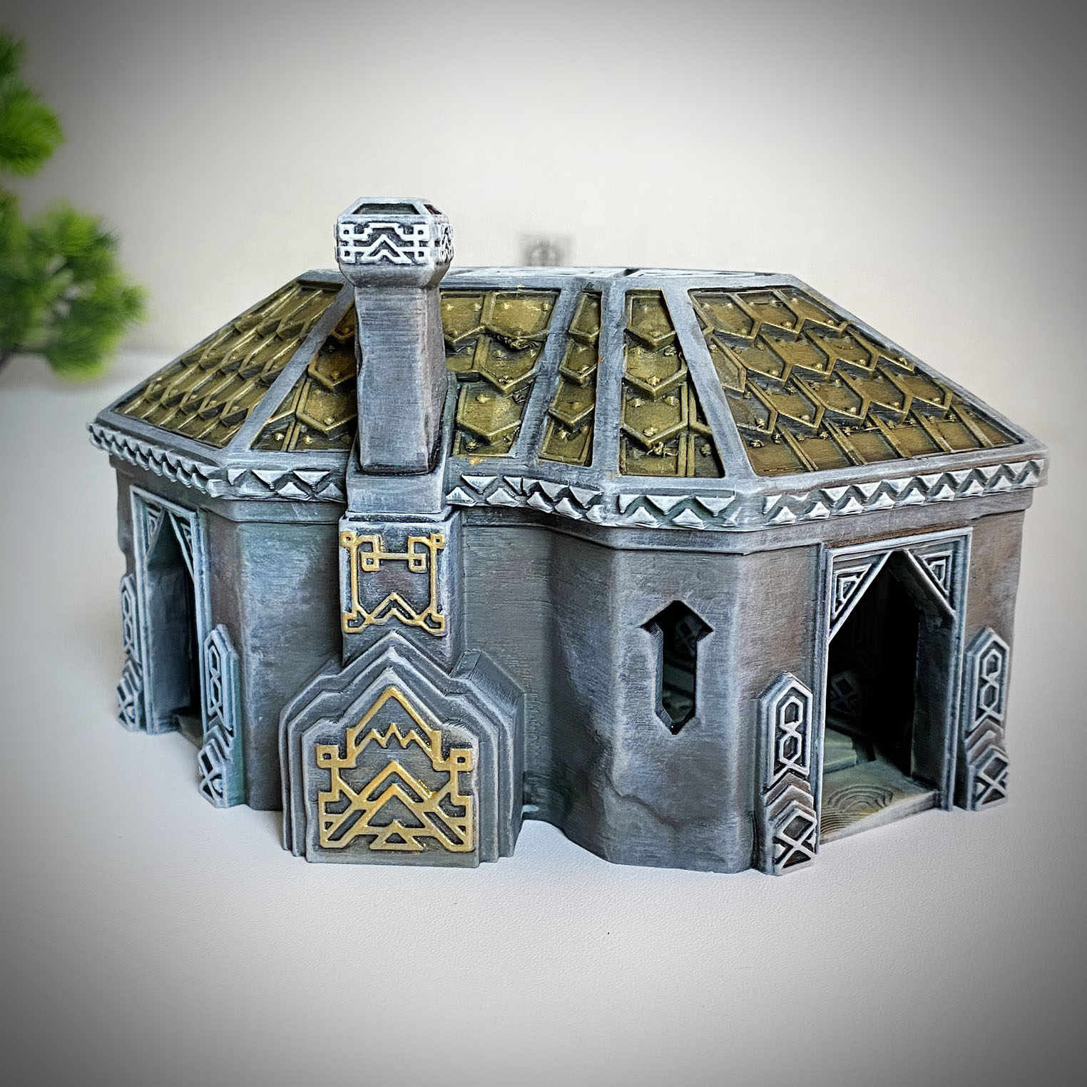 I handpainted these awesome dwarven buildings from The Kingdom of Durak Deep collection designed by Conquest Creations. 👉 Do you want me to paint your models as well? Keep on reading. These buildings (The Mineshaft, The Lore Masters Home, The Well House and The Dwarven Home) all have fully playable interiors and detachable roofs! Need this? I got you covered! They were printed by Eriksterrainprints. Go check out their store for the entire collection of The Kingdom of Durak Deep and many more 3D terrain and miniatures! When you buy a 3D print, it is usually not fully assembled and not painted yet. But I can take care of that for you in all desired colors! I can assemble and paint your favorite models from Warhammer, D&D or any 3D print you want build. Let me know what your wishes are and I’ll make a beautiful statue or terrain piece for you too. Feel free to send me a message. Don’t be shy. Send me a DM! I am excited to hear from you. #tabletopgames #tabletopterrain #lotr #mesbg #lotrminiatures #paintinglotr #lordoftheringsminiatures #tabletopminiatures #strategygame #miniaturewargaming #3dminiature #3dminiatures #lordoftherings #middleearth #thehobbit #wargaming #3dprinting #scenery #modelbuilding #tabletop #tabletopscenery #dndterrain #warhammerterrain #terrainbuilding #miniatureterrain #middleearthstrategybattlegame #miniaturehouse #kingdomofdurakdeep #wargamingterrain #dwarfhouse